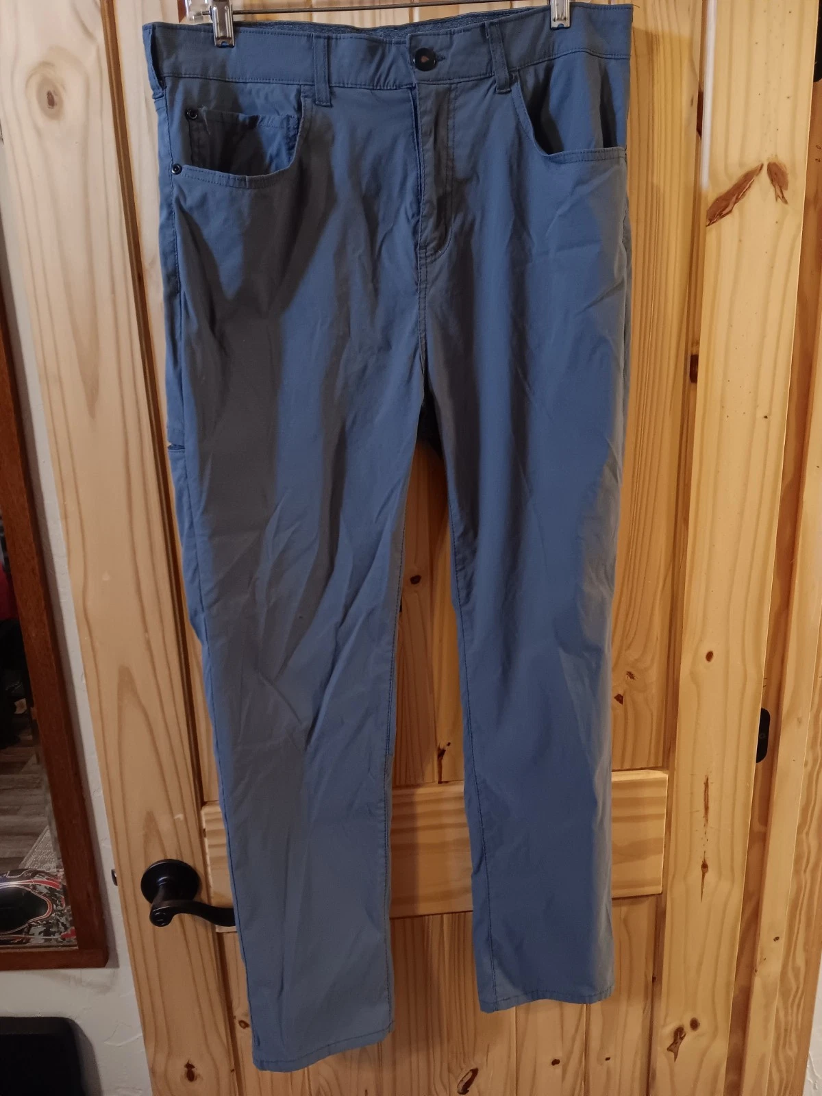 Denali Pants Mens 34x32 Gray Straight Leg Stretch Waistband 5 Pocket Performance