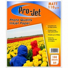 100 Sheets A4 110gsm Projet Inkjet Paper