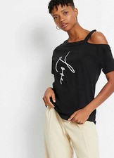 T-Shirt black love slogan jersey T-Shirt by bonprix size 14 BNWOT RRP £15