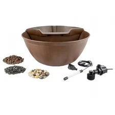 Aquascape #78325 AquaGarden Mocha Mini Patio Pond w/ Waterfall Kit