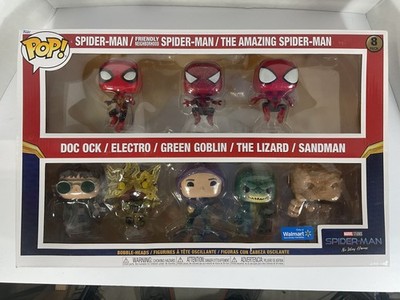 Funko Pop! Marvel Spider-Man No Way Home 8-Pack Walmart Exclusive Bobble-Heads