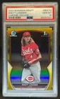 2023 Bowman Draft Rhett Lowder Chrome Yellow Refractor 1st #/75 PSA 10