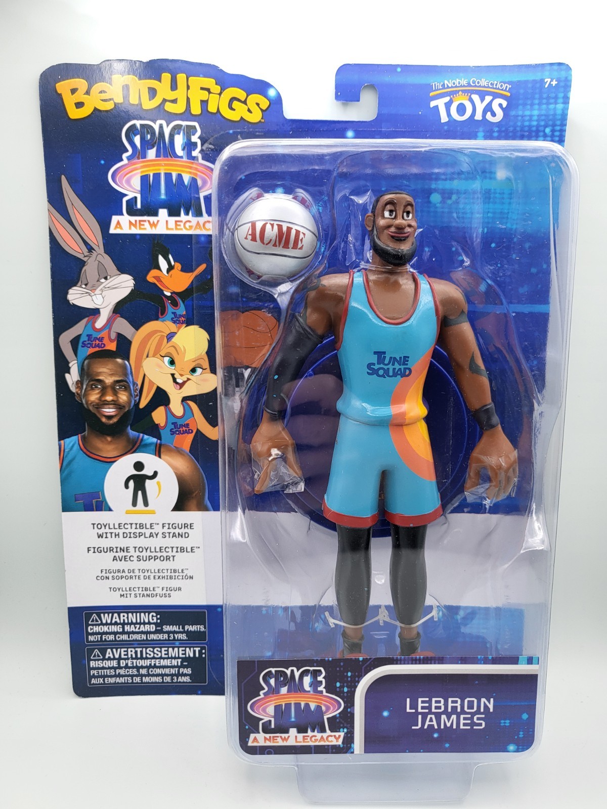 Space Jam A New Legacy Bendyfigs Lebron James 7"" Figure Bendable With Stand