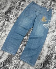 Vintage Karl Kani Denim Baggy Jeans 90s Big Logo Y2K Men Size 38x34 Blue