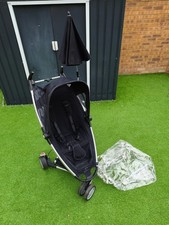 Quinny Zapp Xtra Black Travel System Stroller With Rain Cover and parasol