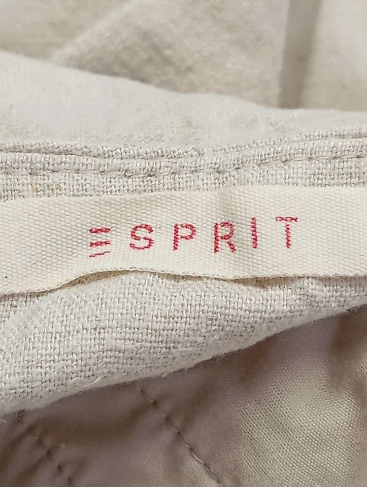 ESPRIT Pantalon en lin Dames Pantalon T EU 36 gris clair style décontracté - Photo 4/4