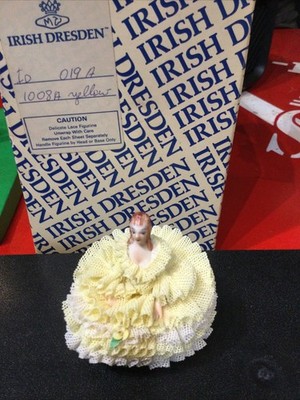 Vintage Irish DRESDEN Figurine  Anna  Sunshine Collection Ireland Original Box