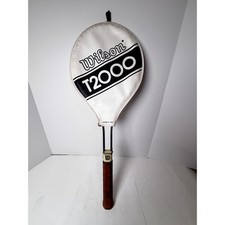 *VINTAGE* Wilson T2000 Steel Tennis Racquet w/Cover Chrome 4 1/2 Grip USA Made