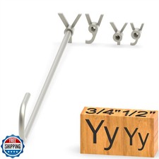 PKPKAUT 4Pcs Mini 1/2" and 3/4" Branding Irons, Alphabet Custom W