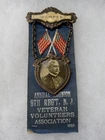 NEW JERSEY 9th VOLUNTEER INFANTRY MEMBER GAR CIVIL WAR GRAND ARMY REUNION RIBBON
