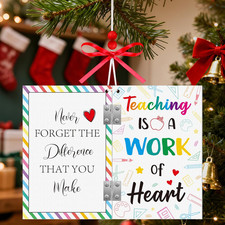 4.7In 3D Easter Tree Ornaments Personalized Teacher Ornaments Wood Notebook Sha