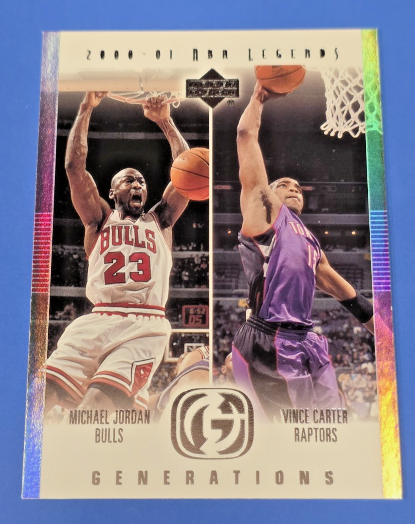 2000-01 Upper Deck NBA Legends Michael Jordan / Vince Carter Generations #G9 HOF