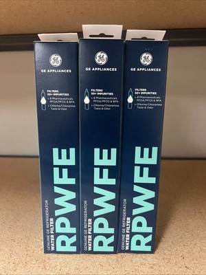 (3 Pack) Genuine GE RPWFE RPWF Replacement Refrigerator Water Filter  NEW SEALED