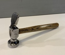 VINTAGE LEATHER WORKERS COBBLERS PLANISHING HAMMER WITH ASH HANDLE