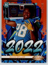 Isaiah Spiller 2022 Certified 2022 Mirror Orange 2022-16 #/149 Chargers