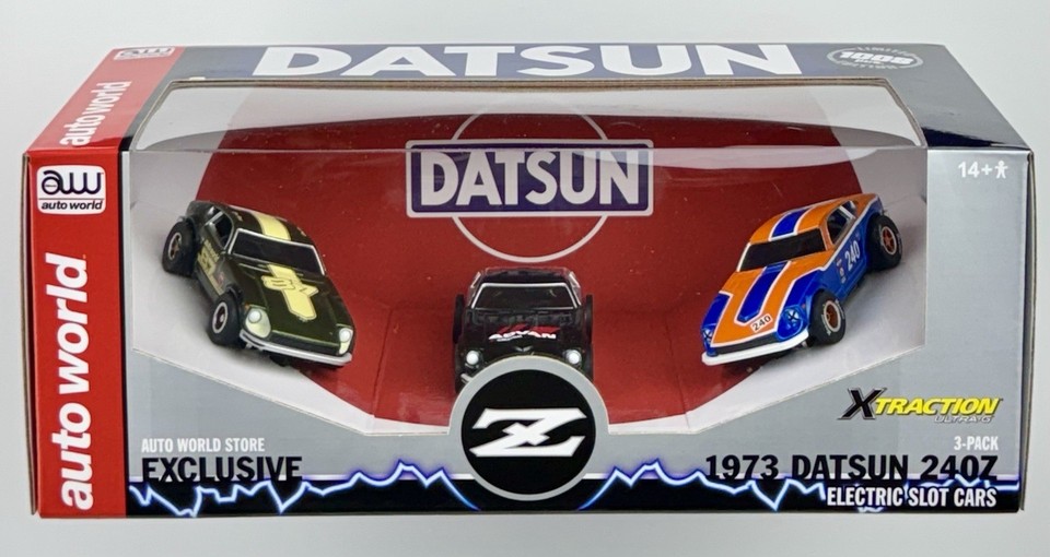 3pc Lmtd Box Set 2022 AutoWorld DATSUN 240z HO Slot Car 3pc Lmtd Box Set 2022 AutoWorld DATSUN 240z HO Slot Car