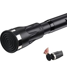 Tension Curtain Rod, 42 to 100 inch Adjustable Heavy Duty black 40-100" Black