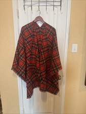 Holiday Themed Tartan Scarf One Size Shawl
