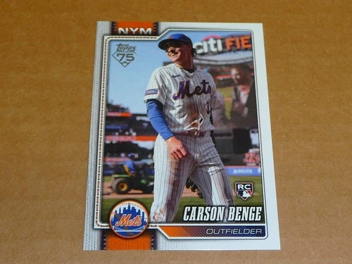 2026 Topps Complete Factory Set CARSON BENGE SP VARIATION RC/ROOKIE METS #699