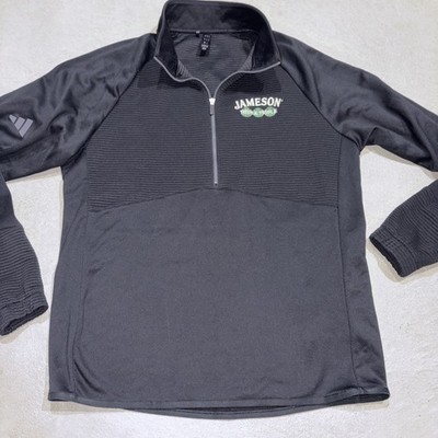 Adidas Mens Black Half Zip Jameson Triple Triple Pullover Sz Small