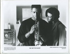 Mo' Better Blues #29 2001-8x10-B&W-Still-Denzel Washington-Cynda Williams-VG