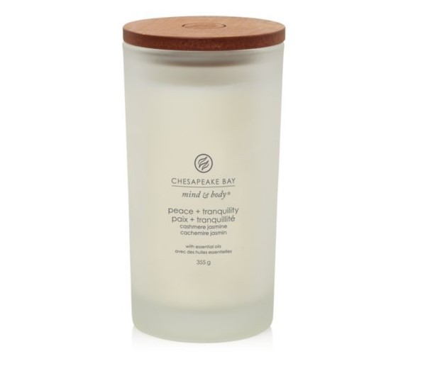 Candela Grande Peace & Tranquility Cashmere Jasmine Chesapeake Bay Candle 355g