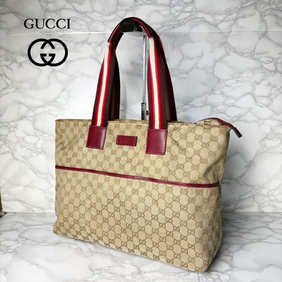 Gucci Sherry Line Tote Shoulder Bag in Excellent Pre-Owned Condition