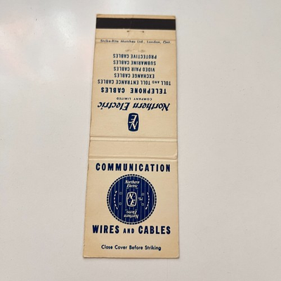 #ad Northern Electric Company Limited Telephone Vintage Matchbook Cover TMB50 2 $13.50