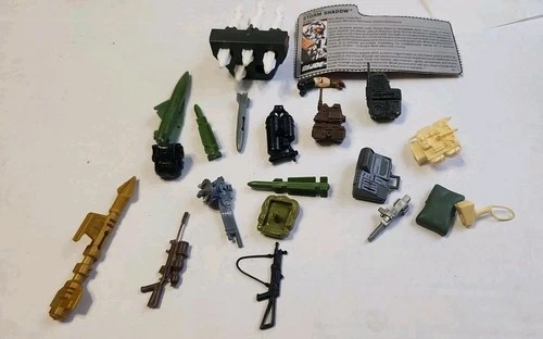 Vintage GI JOE Lot of Accessories Arm Parts Missiles Weapons Backpacks ARAH