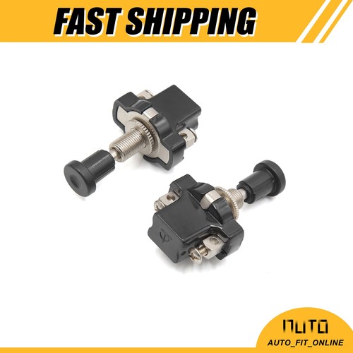 TWO 8mm Thread Vehicle Auto Car ON-OFF Push-Pull Switch Black DC 12V ...