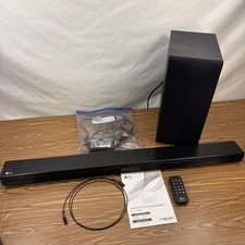 LG 35-Inch Sound Bar SLM3D  with Wireless Subwoofer SPH4B-W and Remote