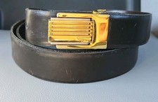Vintage CHRISTIAN DIOR Brown Leather Men's Belt Size 36 Made In Spain