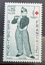 Timbre Stamp 1963 - YT 1401 - Le Fifre - Croix Rouge - Neuf** MNH