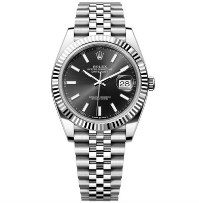 UNWORN COMPLETE SET ROLEX  BLACK DATEJUST JUBILEE BRACELET  41MM REF 126334