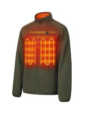 ORORO Upgraded Men's 4-Zone Fleece Heated Jacket with Heated Collar, Heatin...