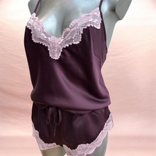 Ex Boux Avenue Cami Set Amelia Satin Loungewear  Top and Shorts rp£34 BNWOT