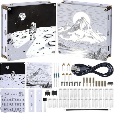 Bausatz Doppelseitige PCB-Lampe mit Dimmfunktion  Astronaut & Berge 