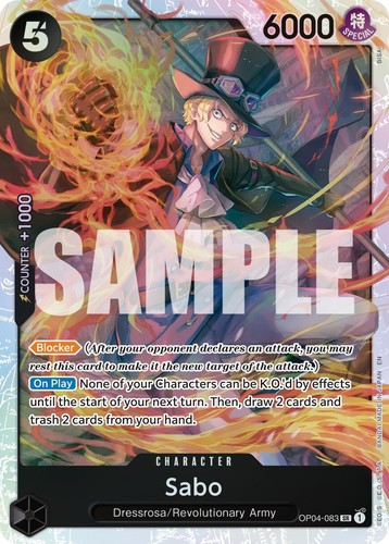 One Piece Card Game Sabo (Reprint) OP04-083 Premium Booster -The Best- Vol. 2...