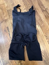 Assets by Spanx Midthigh Bodysuit Medium Black