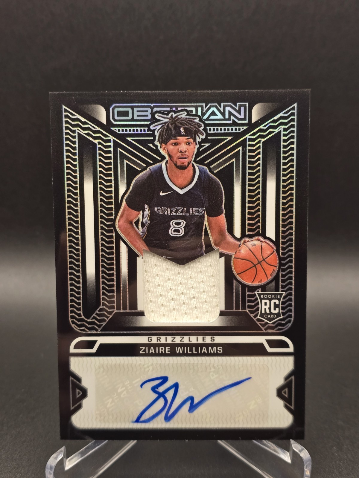 2021-22 Panini Obsidian Rookie Jersey Ink 27/75 Ziaire Williams Auto RC 1o2