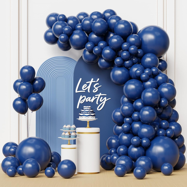 Luftballons Geburtstag Blau,105 StüCk Ballongirlande Dunkelblau Set,18 12 10 5 Z-image