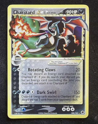 #ad Pokemon Charizard Gold Star 100 101 Ex Dragon Frontiers Holo Ungraded $70.33