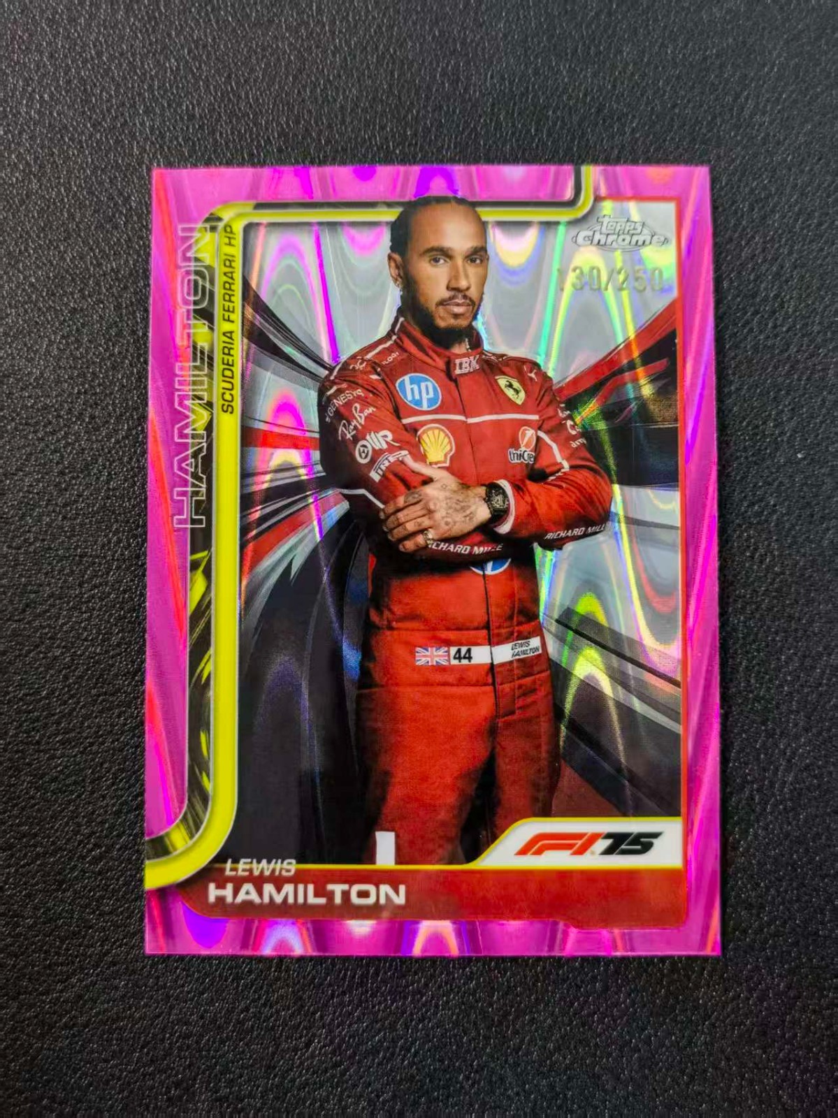 2025 Topps Chrome Formula 1 F1 Lewis Hamilton Pink RayWave 130/250 #4 XYDK