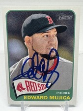 2014 Topps Heritage - Edward Mujica #352 SIGNED