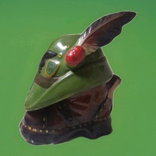  Bottiglia  IN  Ceramica VINTAGE A FORMA DI STIVALE E CAPPELLO DA ALPINO