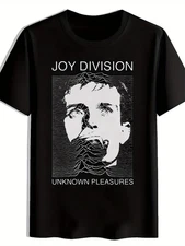 Joy Division Unknown Pleasures Unisex Black Cotton T-shirt S-5XL