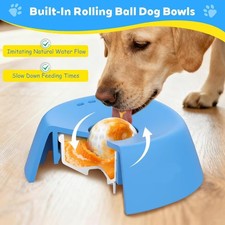 Slow Feeder Dog Bowls flüssige Diät Rutschfeste kugelförmige Slow Food-Schüssel
