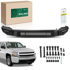Bull Bar Push Bar With Skid Plate Light Mount For Silverado 1500 2007-2013