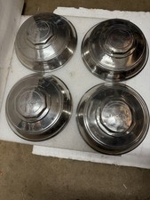 Used Original Set Of 4 1946-48 Lincoln Hub Caps Dog Dish Type Used Original Set Of 4 1946-48 Lincoln Hub Caps Dog Dish Type