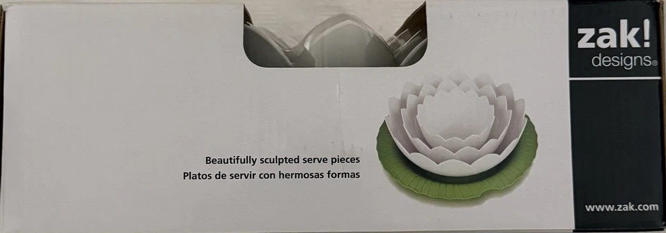 Zak! Juego de servir Lotus de 4 piezas diseños - ¡NUEVO EN CAJA! Foto 3 de 4